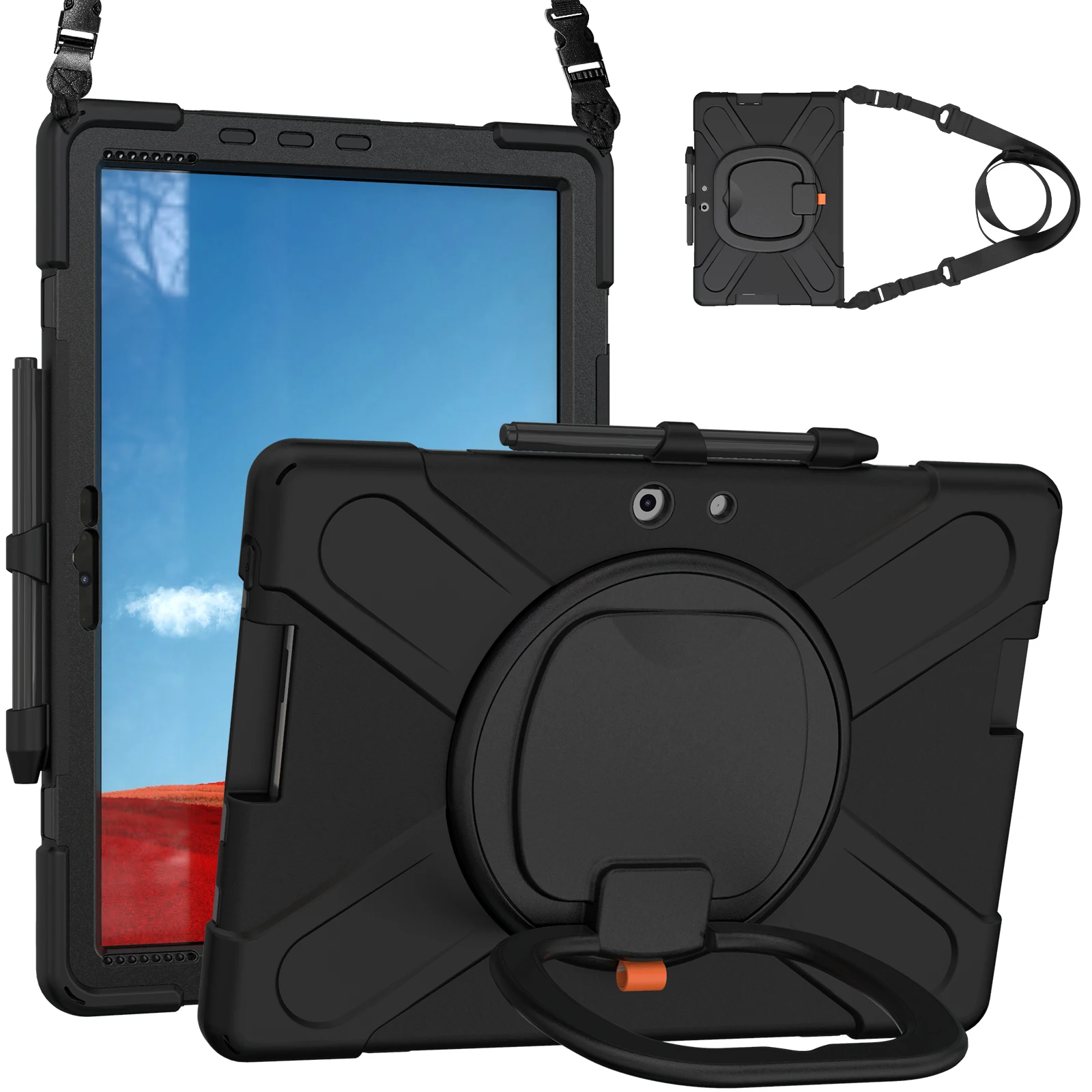 Prova de Choque para Microsoft Superfície ir Pro 7plus Pro x Tampa de Proteção Tablet com Alça Case à