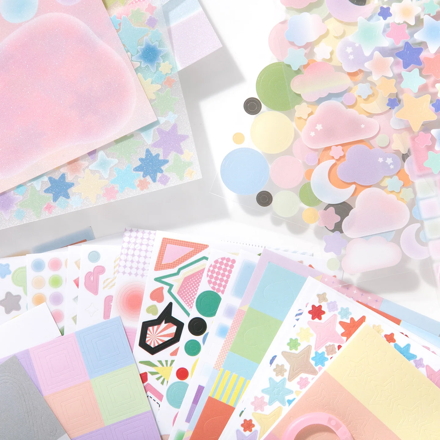 30sheets/lot Ins Style Star Circle Geometric Basic Pattern Stickers DIY Diary Scrapbook Planner Aesthetics Supplies - AliExpress 21