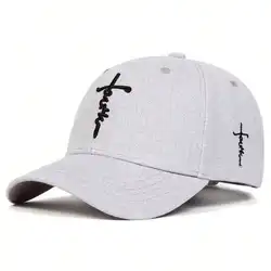 Chic Cotton Embroidered Baseball Cap - Unisex Spring/Summer Sun Hat (GRAY)