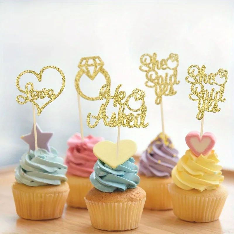 24 topper per torte per matrimoni muffin decorazione per