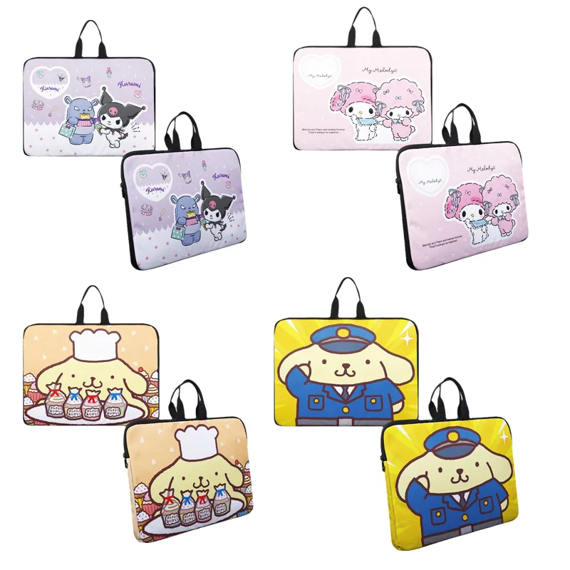 

Sanrioskawaii My Melody Hello Kitty ткань Оксфорд Компьютерная сумка мультфильм анимация черный рис водонепроницаемая и Ударопрочная сумка для ноутбука