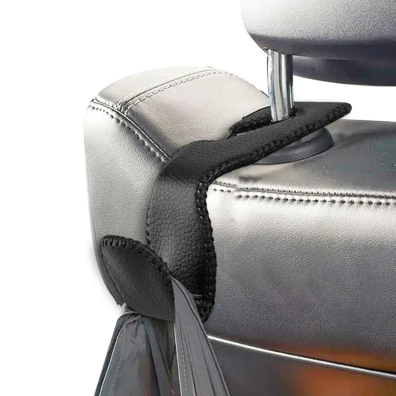 Car Seat Headrest Hanger PU Leather Auto Back Seat Hook Portable