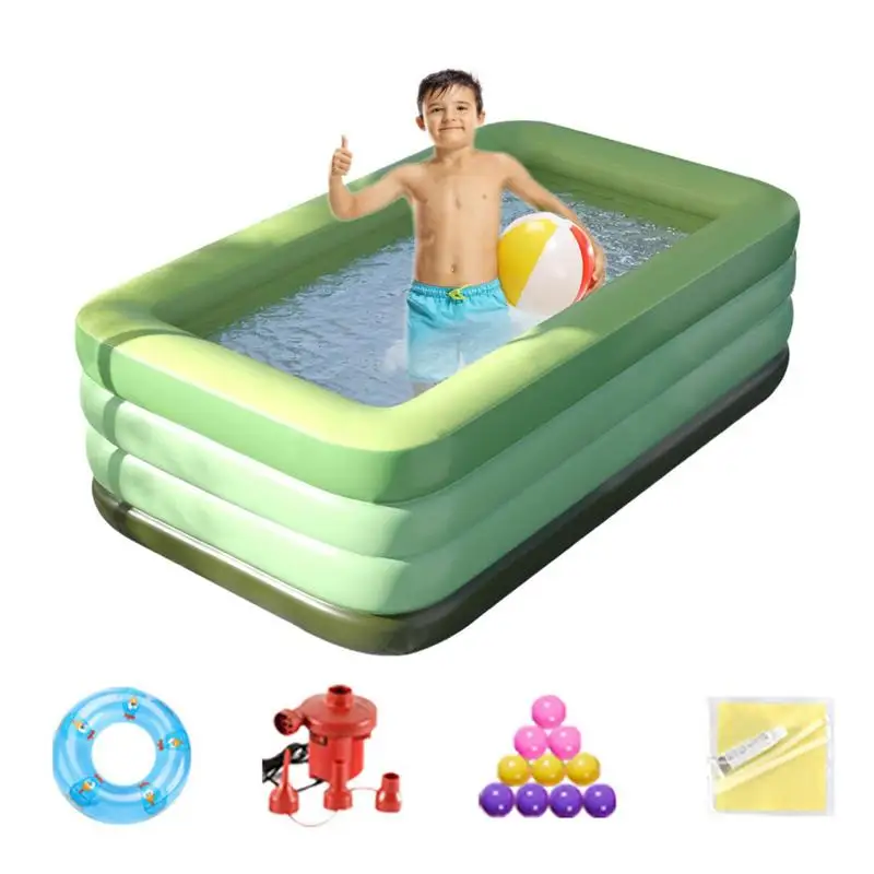 

Blow Up Pool | Swimming Pool Inflatable | Wear-resistant Portable Multipurpose Inflatable Swimming Pool for Home Garden Lawn Out