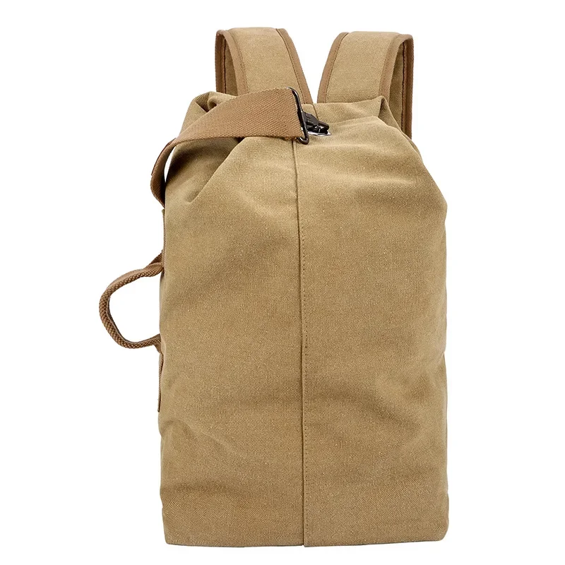 

Simple and Casual Canvas Backpack Men's Outdoor Sports Shoulder Bag Large Capacity Hiking Bag Bundle Pocket Tactical Backpack