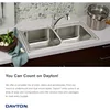D115151 Dayton Single Bowl Drop-in Stainless Steel Bar Sink 15 x 15 with 2" Drain Hole 4