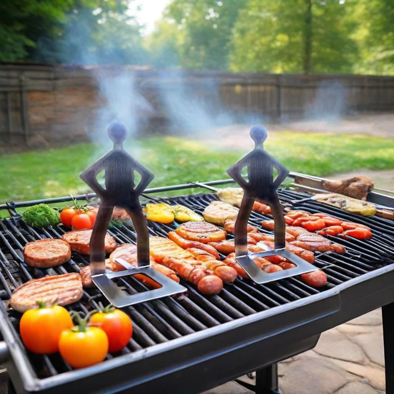 Funny Guys Hot Dog Sausage Stand Holder - Stainless Steel BBQ Grill Rack For Parties & Cookouts