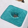 Thickened Velvet SPA Towel With Hole 35x35cm Beauty SPA Massage Table Planking Face Towel Salon Bedside Hole Towel Bed Bandana 6
