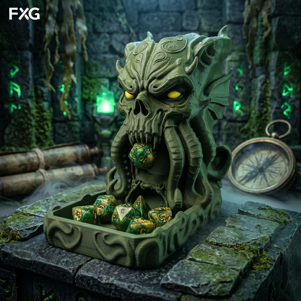 Cthulhu Dice Tower Decorative Ornament, Ttrpg Accessory, Desk Dark - Image 2