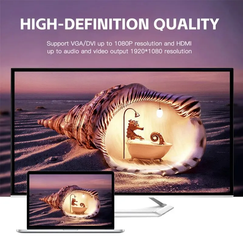 디스플레이 포트 DP to DVI VGA HDTV 어댑터 컨버터 케이블, 프로젝터 TV 컴퓨터 노트북 PC용, 3IN1