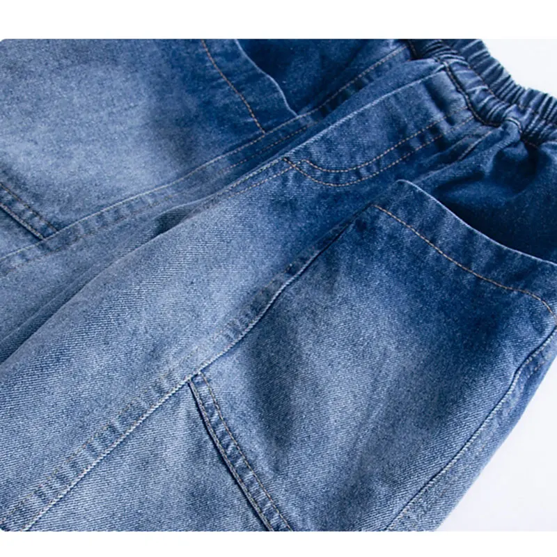 Boy Cargo Jeans New Children Denim Pants for Boys Loose Trousers Spring Autumn