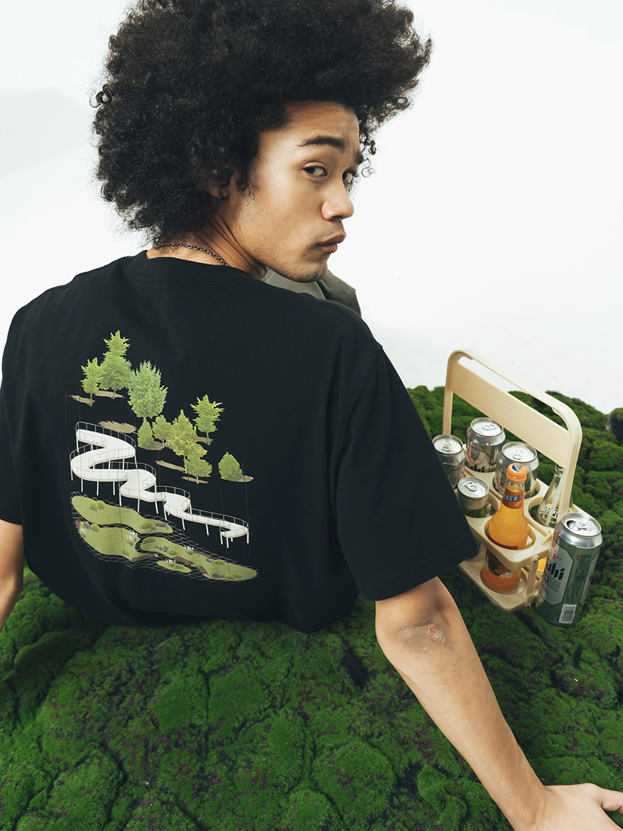 714street fashion brand original printed short sleeve T-shirt men and women 2024 summer new base shirt couple top