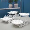 European Style Three-tier Cake Tray Snack Stand Fruit Plate Birthday Party Decoration Supplies Wedding Dessert Table Cake Stand 5