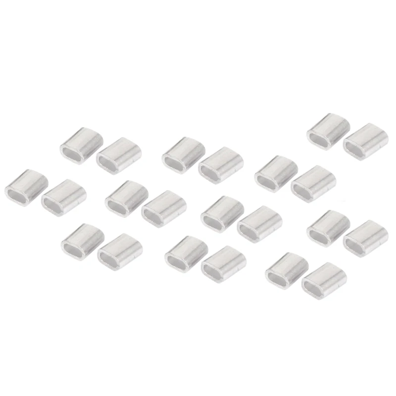 

2.5Mm Single Hole Wire Rope Aluminum Sleeves Clip Cable Crimps 300Pcs