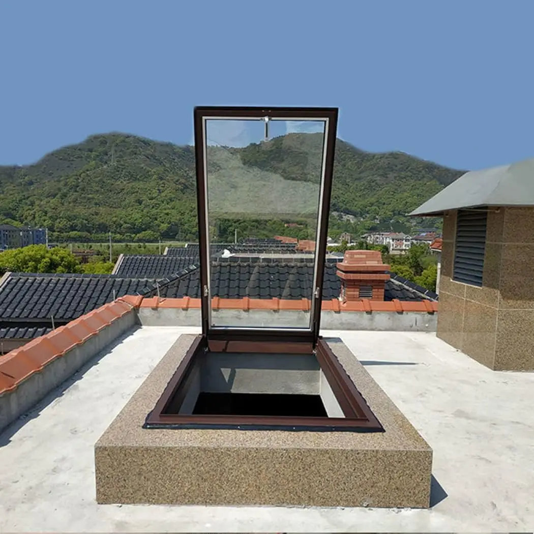 Window And Skylight Basement Daylighting Door Multi-angle Roof Viewing Aluminium Window (600mm*600mm/23.62inch*23.62i