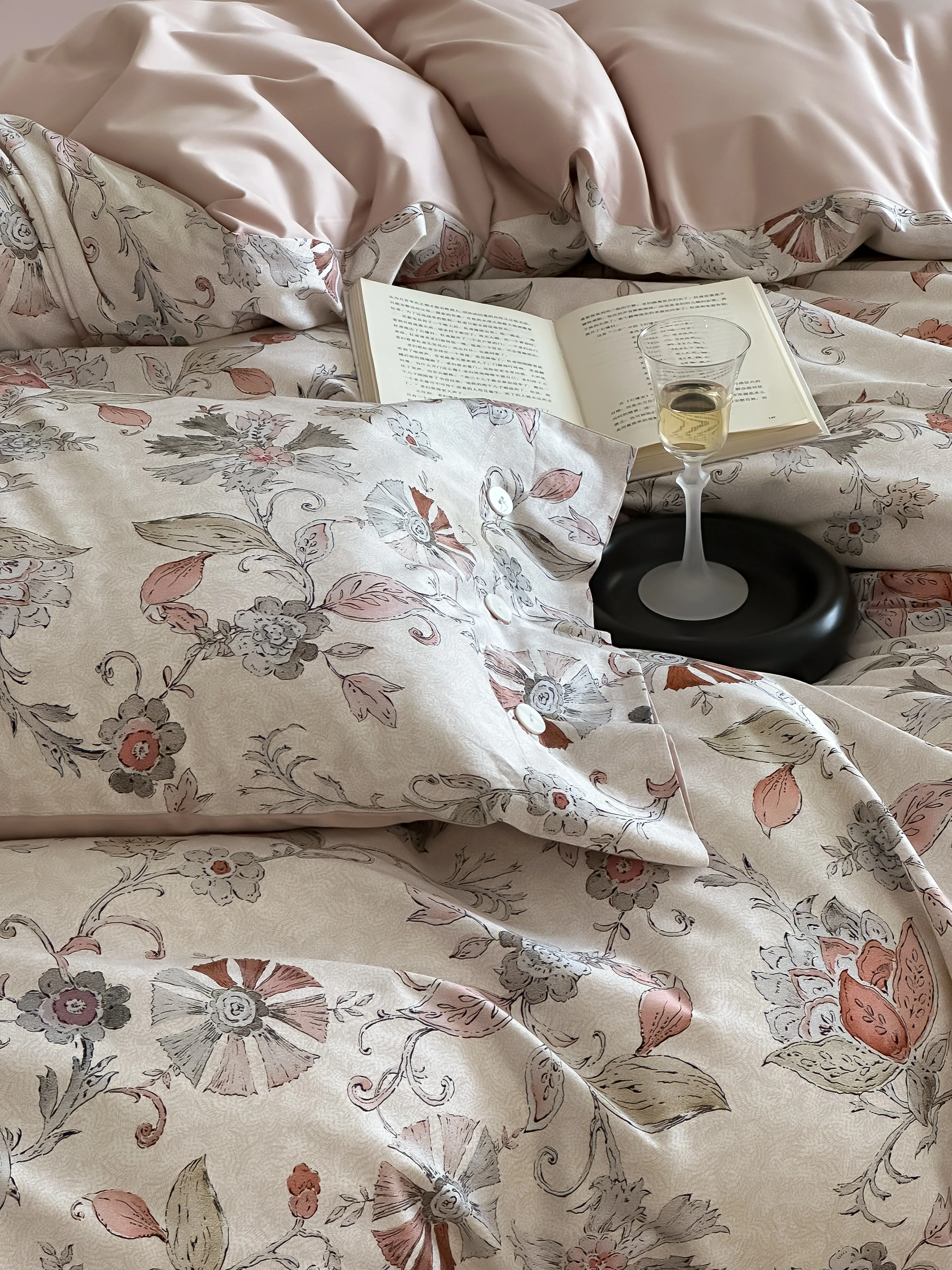 100% Cotton French Vintage Floral Duvet Cover Set Romantic Pastoral Bedding Set Elegant Rose Bed Linen King Queen Size 4Pcs 6