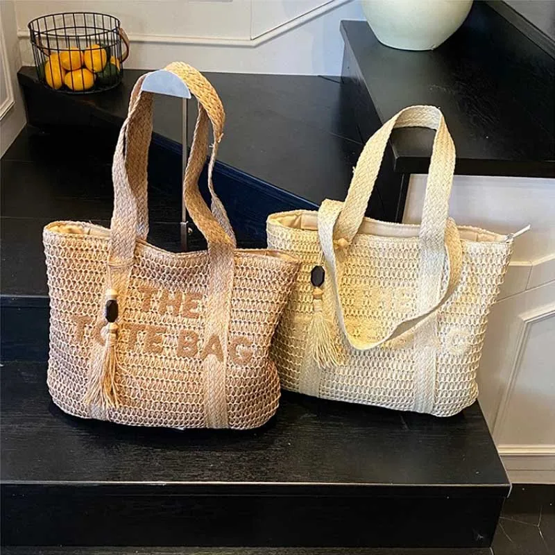Women Woven Straw Tote Bag 2