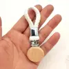 2pcs Cotton Rope Clip Hanging Clip Braided Cotton Loop Towel Clip with Metal Clamp for Home Decoration Bathroom Kitchen Storage 4
