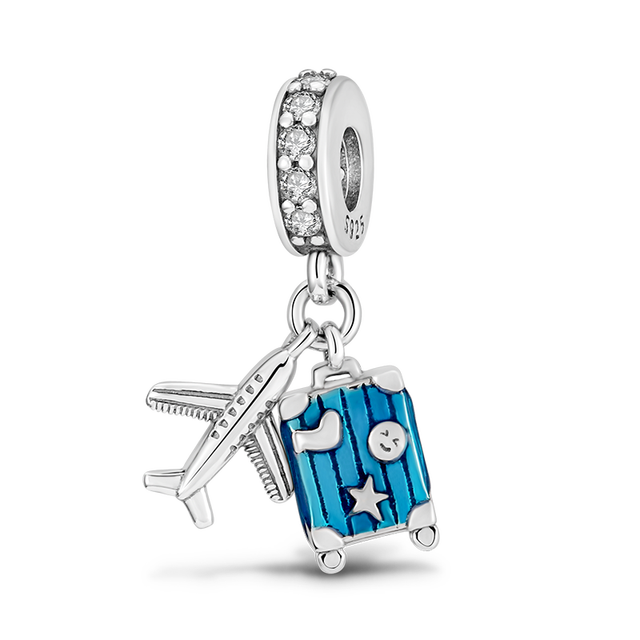 Sterling Silver New charm Fit Original Pandora charm bead Pendant trunk Charm Bracelet Necklace Trinket Diy Women Jewelry