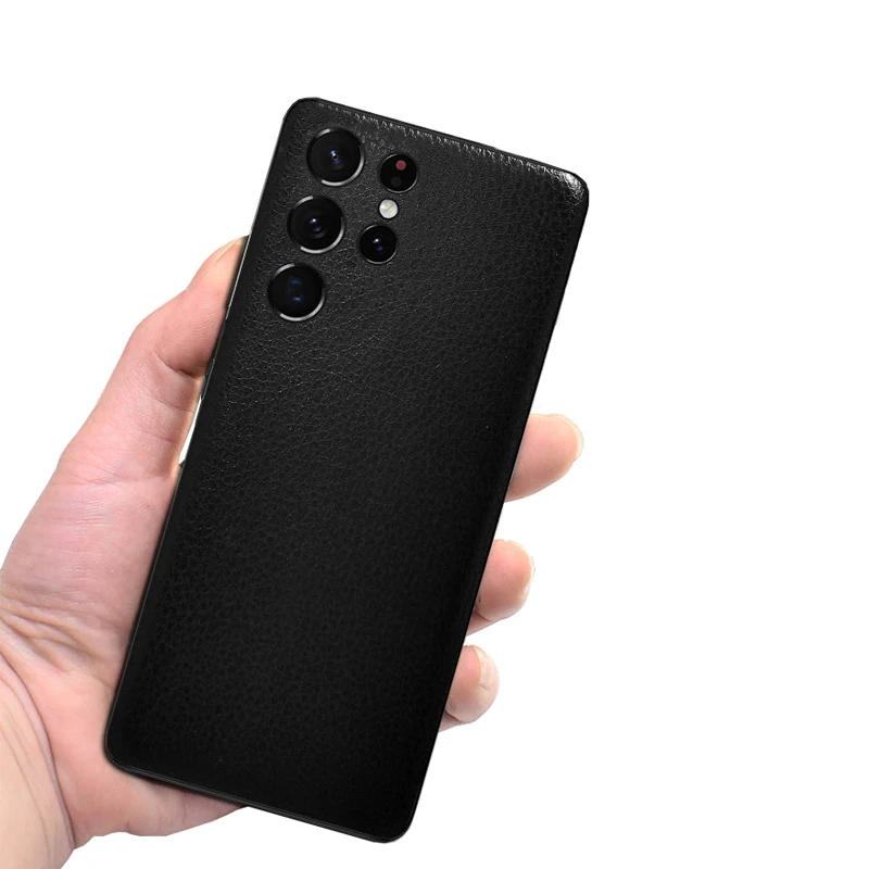 Luxury Leather Wrap Phone Back Sticker For SAMSUNG GALAXY S23 Ultra S23