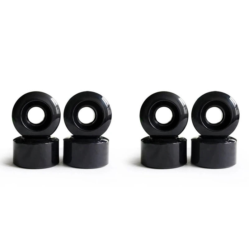 

8Pcs Skateboard Wheels Longboard Wheels 78A Low Noise Wear-Resisting Road Field Skating 70% Springback 55X32mm(Black)