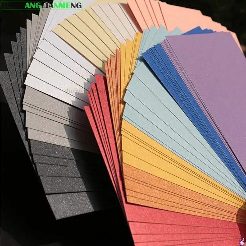 100pcs/lot ping A6 10cm X 15cm 22colors Pearl Paper 250gsm DIY Wedding Party Invitation Message Card Postcard