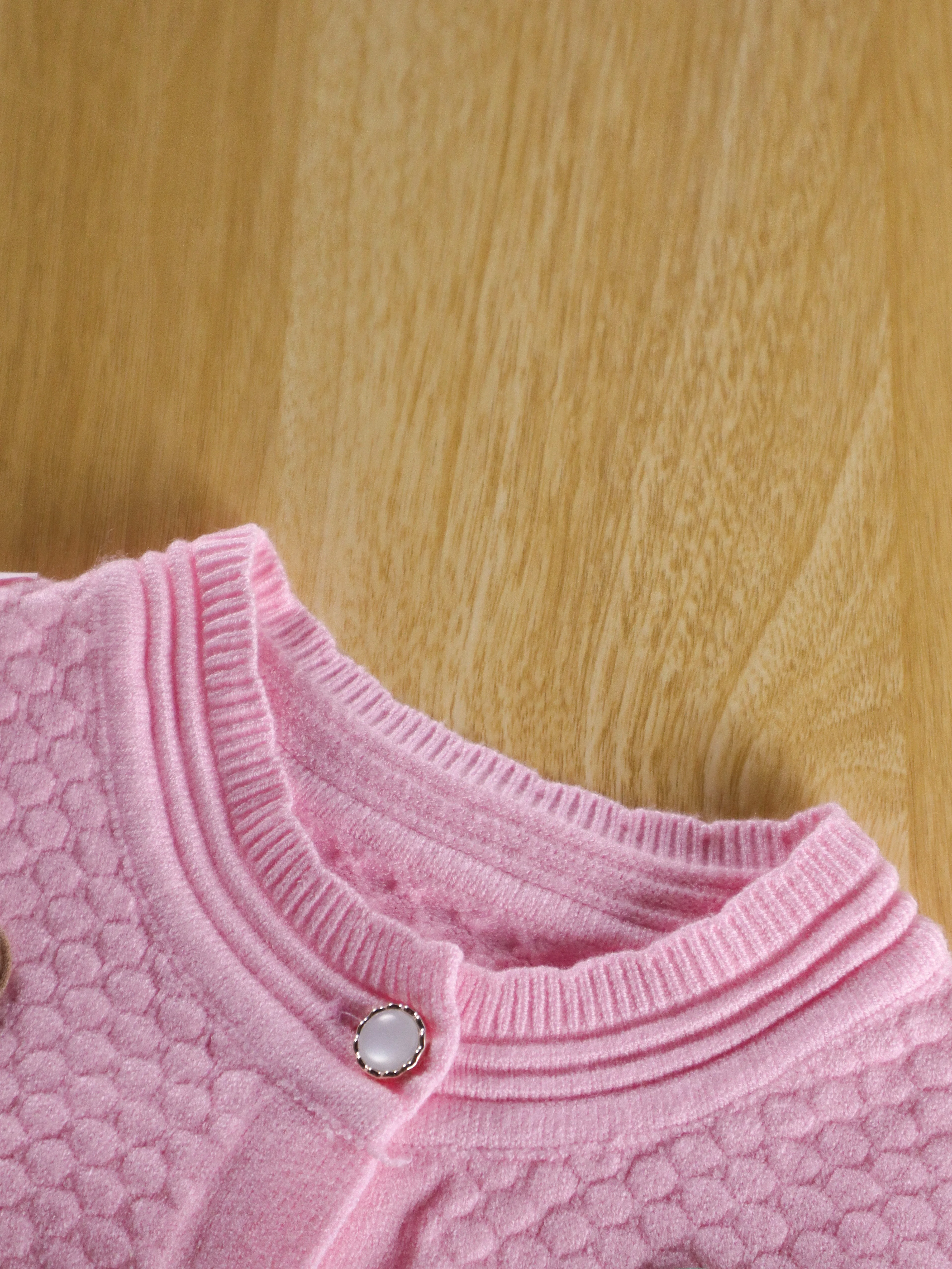 여아용 따뜻한 캐주얼 긴팔 V넥 꽃 장식 니트 가디건 스웨터, 가을 및 겨울,  의류