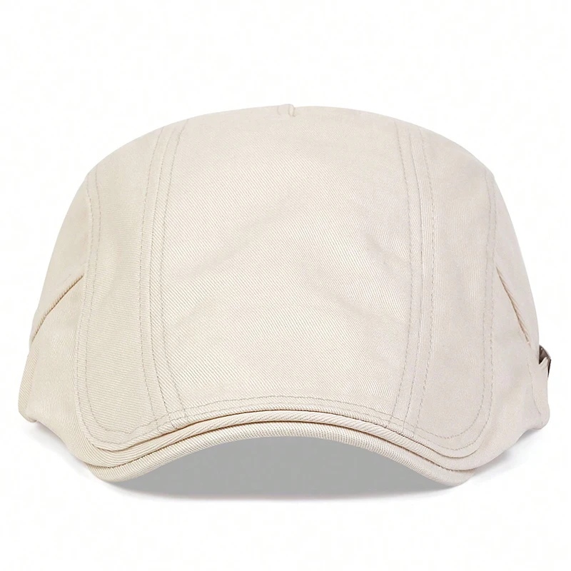 Herren Leichte Einfarbige Newsboy-Mützen Britische Malermützen Frühling und Sommer Verstellbare Flache Mütze Hip-Hop-Baskenmützen – Detail 19
