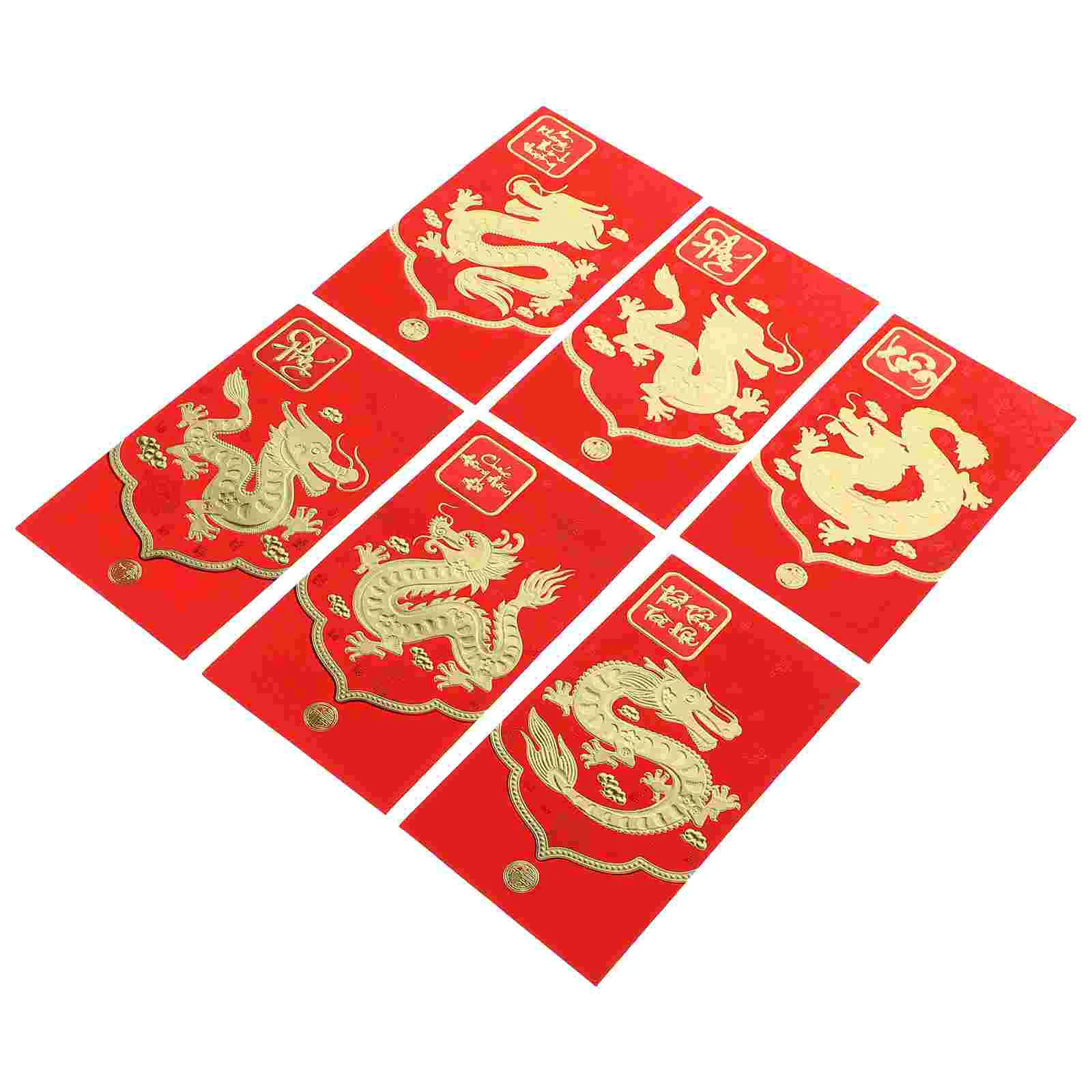 

Конверты Hongbao красные с карманом для новогоднего и праздничного дня рождения