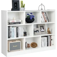 8-Cube Bookcase, Wood 3 Tier Open Storage Bookshelf,for Living Room, Study, Reading Nook, 48 X 12.5 X 36 1