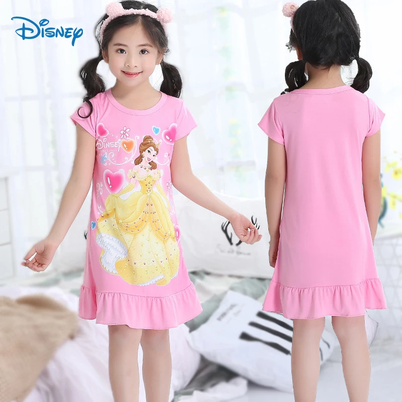 Frozen Snow White Princess Dress Cute Summer Kids Clothes Sleeping Skirt Girl Homewear Nightdress Children's Pajamas for Girls