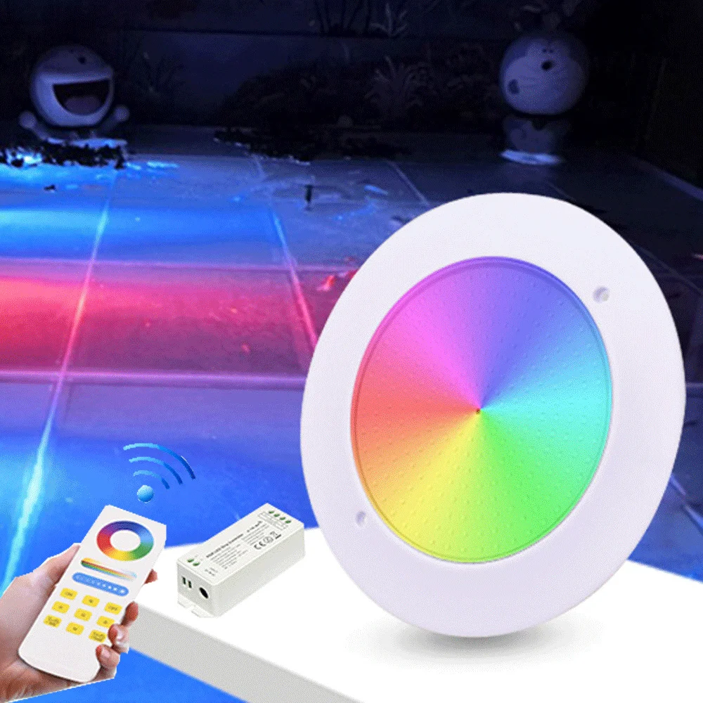 

35W LED Swimming Pool Light 12W/18W 25W RGB Underwater Wall Mount Without Opening Outdoor Landscape Lighting APP Remote Control