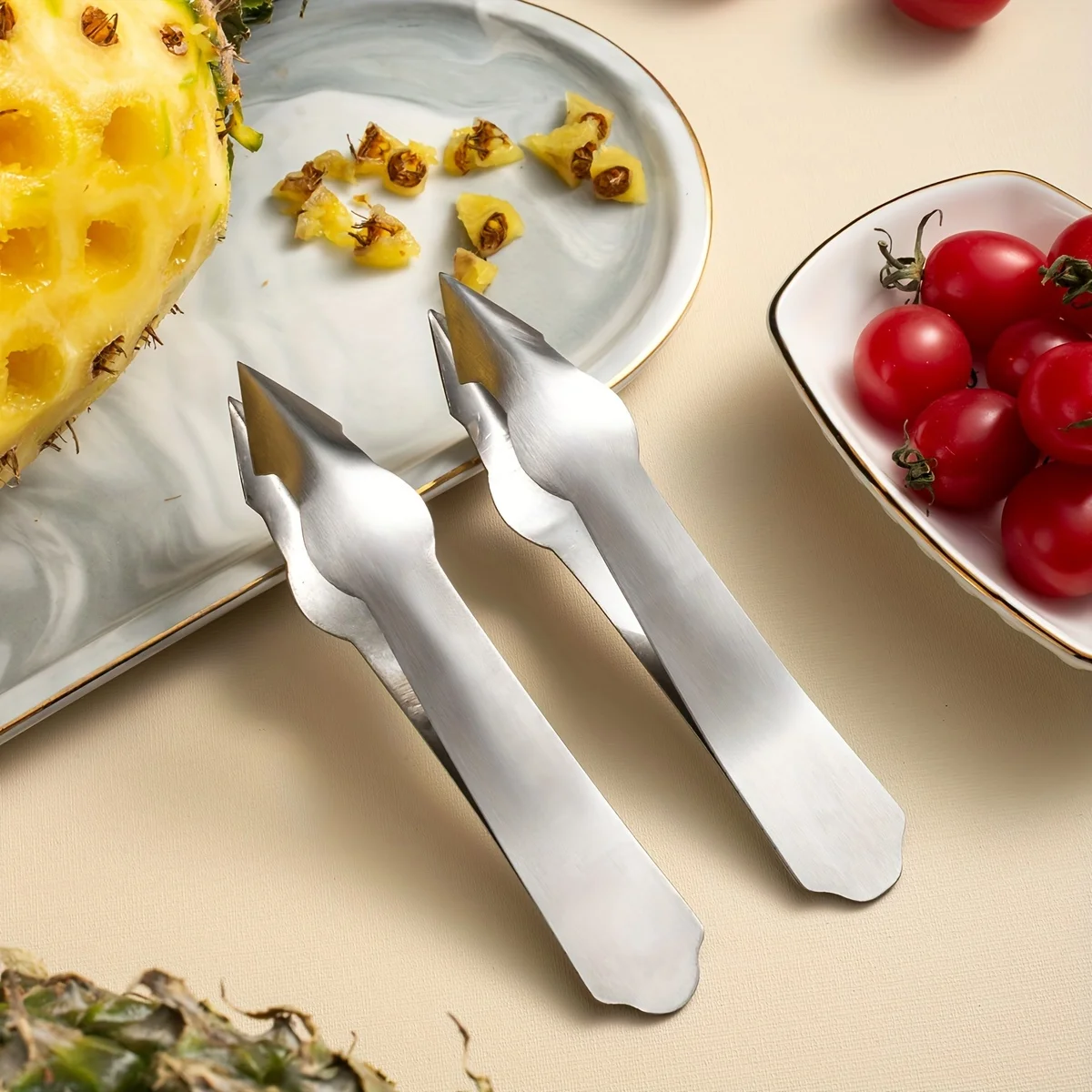Pineapple Corer Slicer Cutter Pineapple Eye Remover Clip Strawberry Huller Fruits Peeler Stainless Steel Kitchen Knife Gadgets Pineapple Corer Slicer Cutter Pineapple Eye Remover Clip Strawberry Huller Fruits Peeler Stainless Steel Kitchen Knife Gadgets