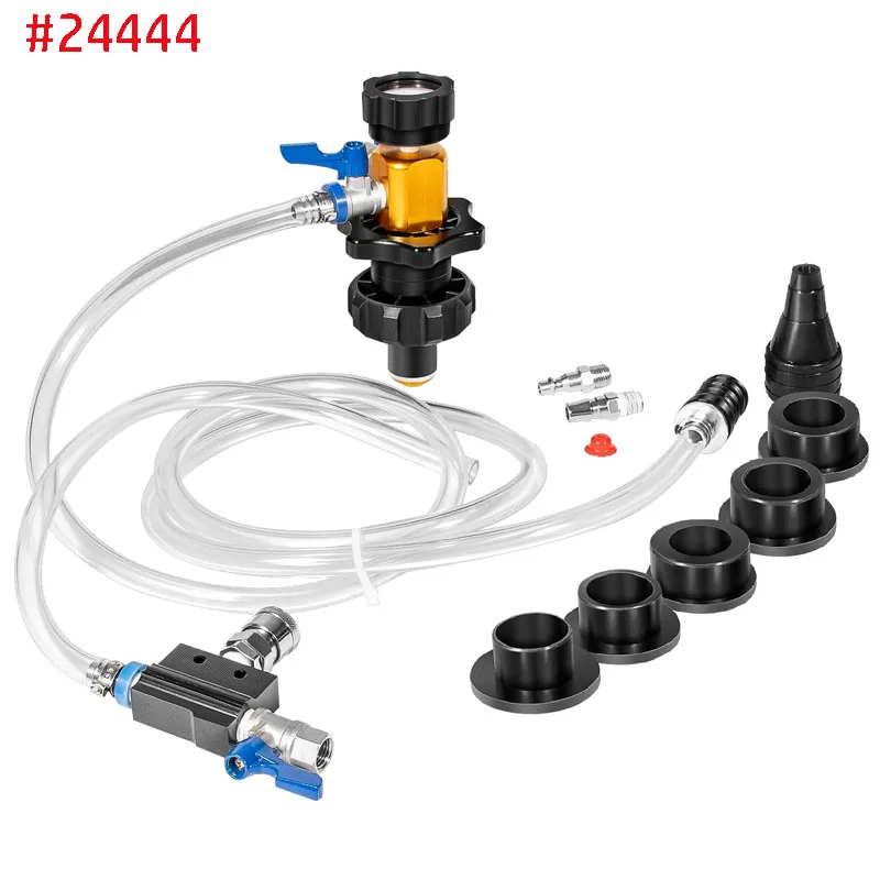 

Coolant System Refiller Kit 24444, Vacuum Coolant Refill Tool / Leak Tester, Come with 5 Adapters Universal for Car SUV Truck