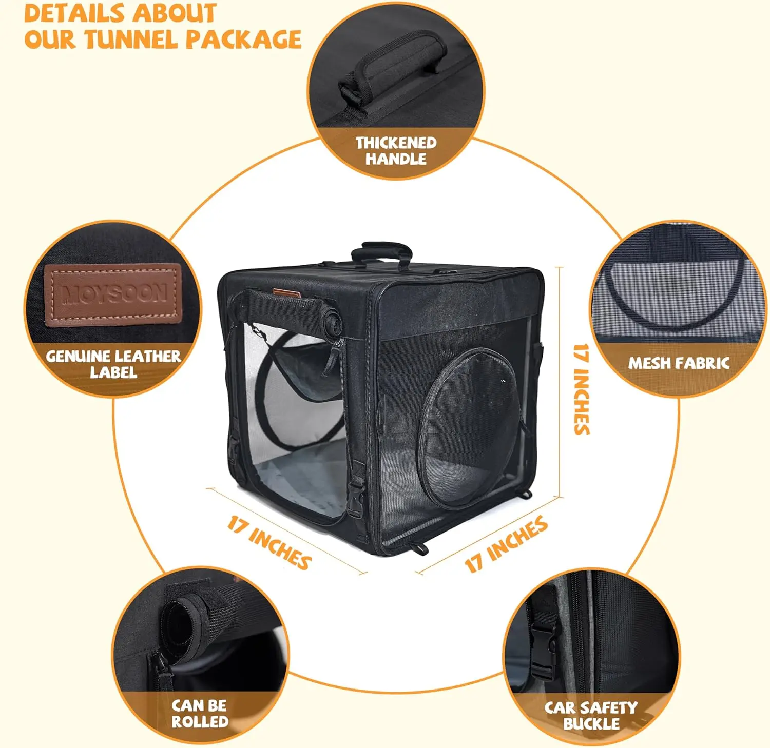 Cat Travel Litter Box 2-in-1 Portable Double Cat Carriers for 2 Cats and Pet Shelter Ideal for Multiple Cats