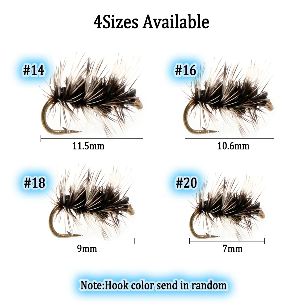 Griffith's Gnat Midge Fly Trout Fishing Flies Dry Fly Insects Flies Fishing Lures Bait High Carbon Steel Hook Fish Tackle