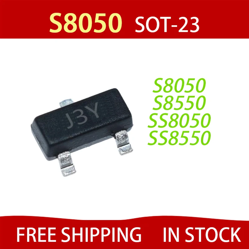 

100pcs S8050 S8050D S8550 S8550D SS8550D SS8550 SS8050 SS8050D SOT-23 Large current power transistor
