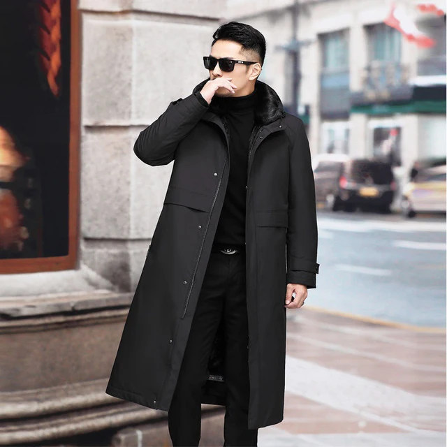 Long Hooded Faux Fur Lined Jacket 2