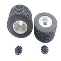 1 Pair Rubber Tires with Wheel Hub for 1/14 Tamiya RC Truck Trailer Tipper Scania R470 Actros Volvo FH16 MAN TGX Accessories 1