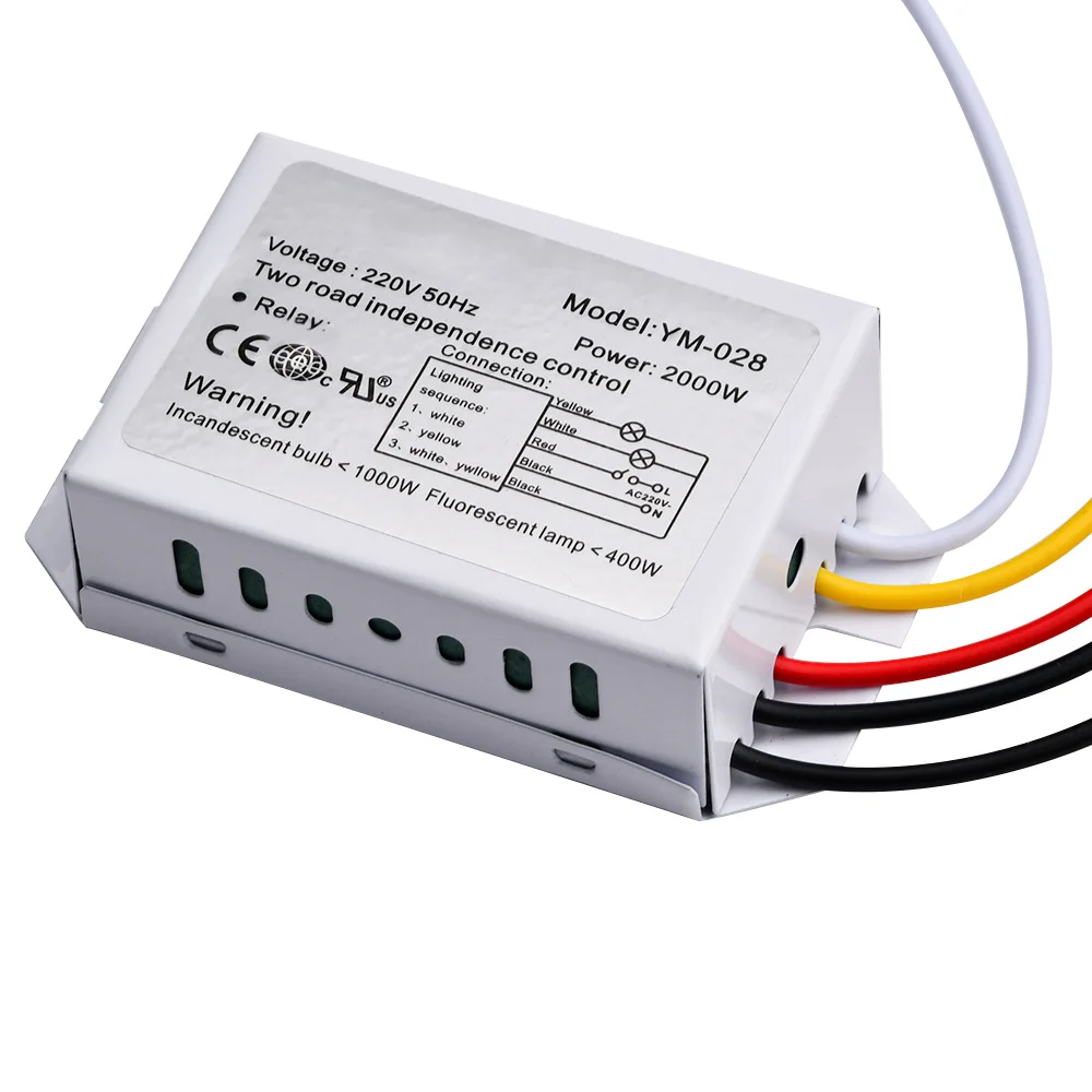 Description Picture 6 of itemAC 220V 2-Ways Digital Subsection Switch 2000W Independence Control Piecewise Switch For Fluorescent Lamps Energy-Saving Lamps