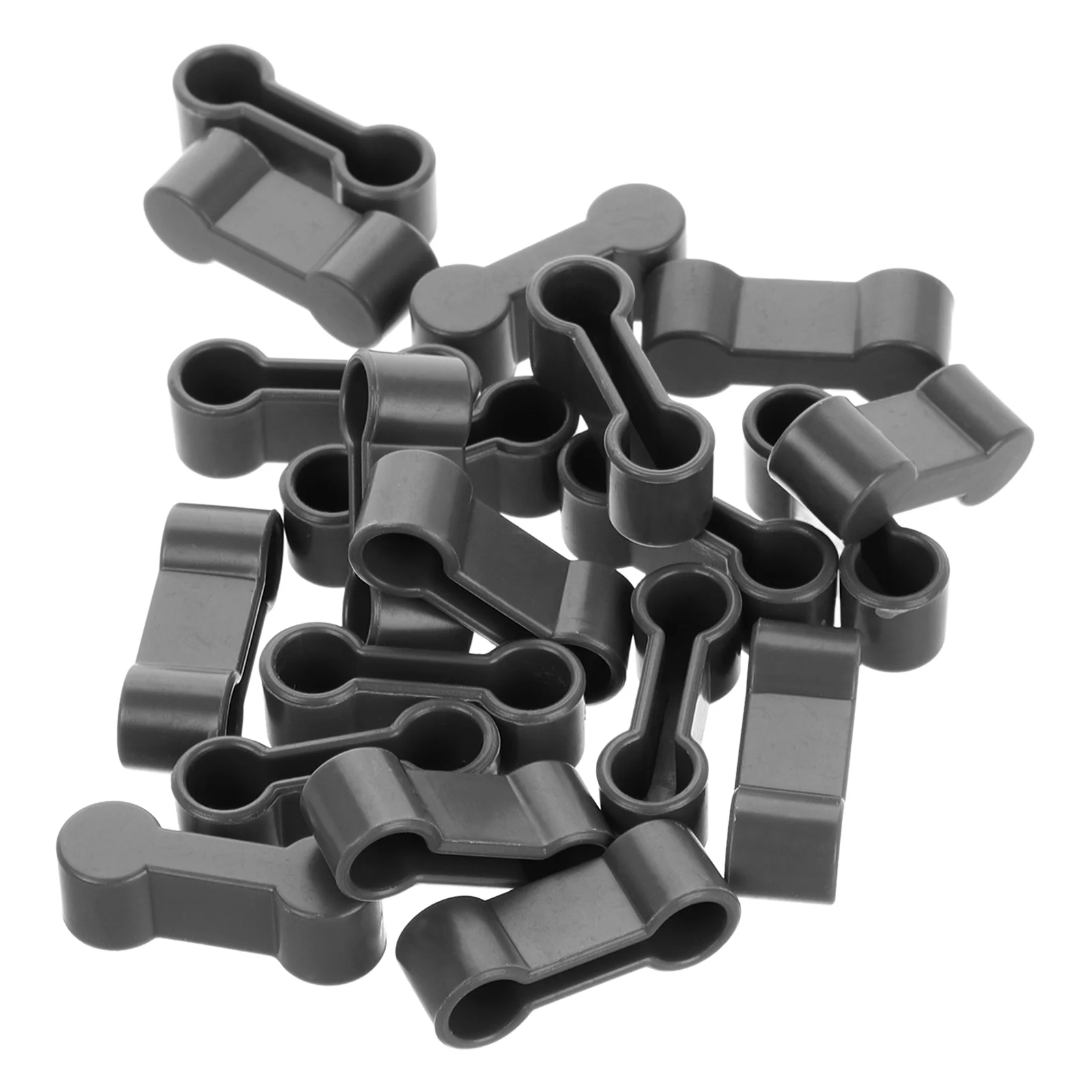 Train Track Buckle Parts Wooden Connectors Plastic Joiners Dark Grey Adapter Kit Toys Accessories for Trains 20 Pcs