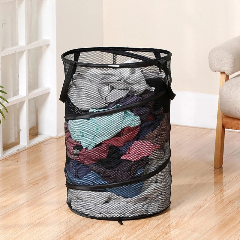

Cylindrical Folding Laundry Basket Household Large Capacity Package Dirty Laundry Basket For Clothes