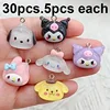 10/30/35/50pcs Sanrio Pendant Charms Kawaii Hello Kitty & Kuromi Resin Charms for DIY Jewelry - Bracelets, Keychains, Necklaces* 1