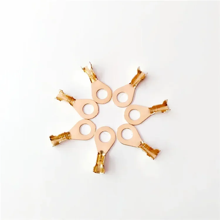 Copper Wire Lugs 100PCS M3/M4/M5/M6/M8/M10 Ring Lugs Ring Eyes Crimp Terminals Cable Lug Non-insulated Diy Assortment Kit