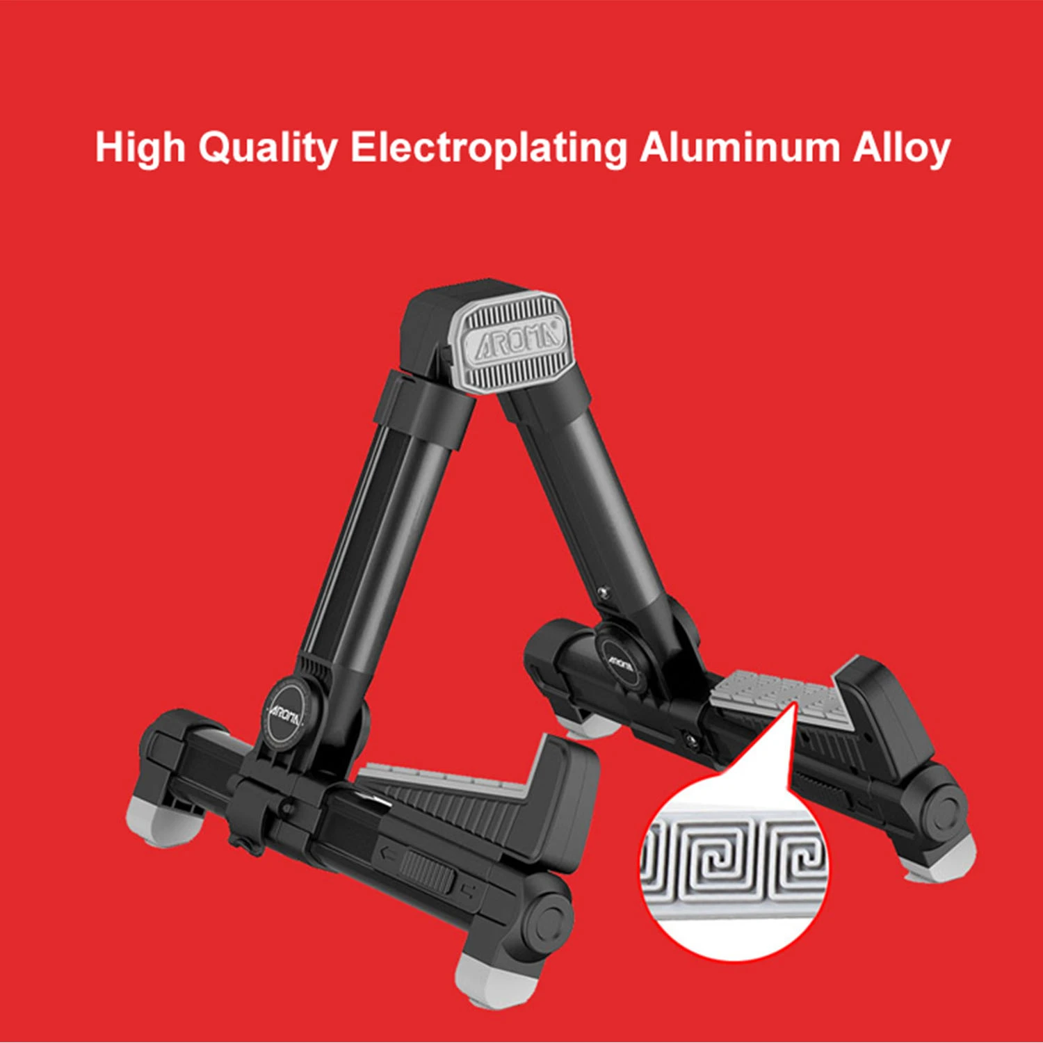 AROMA AUS-08 Mini Guitar Ukelele Stand Foldable A-frame Holder Bracket Mount for Acoustic Stage Audio Ukulele Violin Mandolin