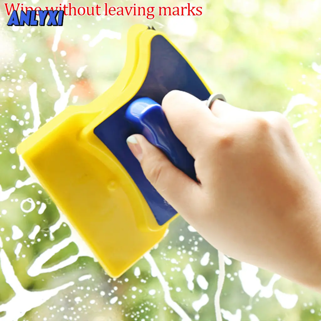 Magnetic Window Cleaner Glass Brush Tool Double Side Glass Wiper Algae Scraper Brush Pad Household Cleaning Tools