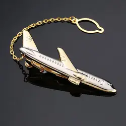 Simple Gentleman Accessories Jewelry Metal Airplane Shape Aircraft Clips Shirt Tie Pin Men Tie Clip Necktie Clip