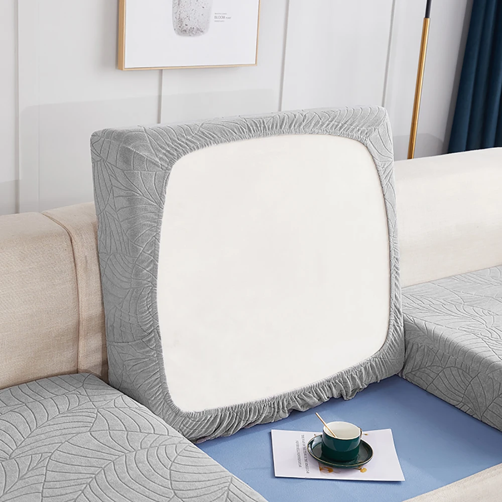 Waterproof Sofa Seat Cushion Cover Stretch Jacquard Sofa Cover Furniture Protector for Pets Kids Removable L Shape Couch Covers 6