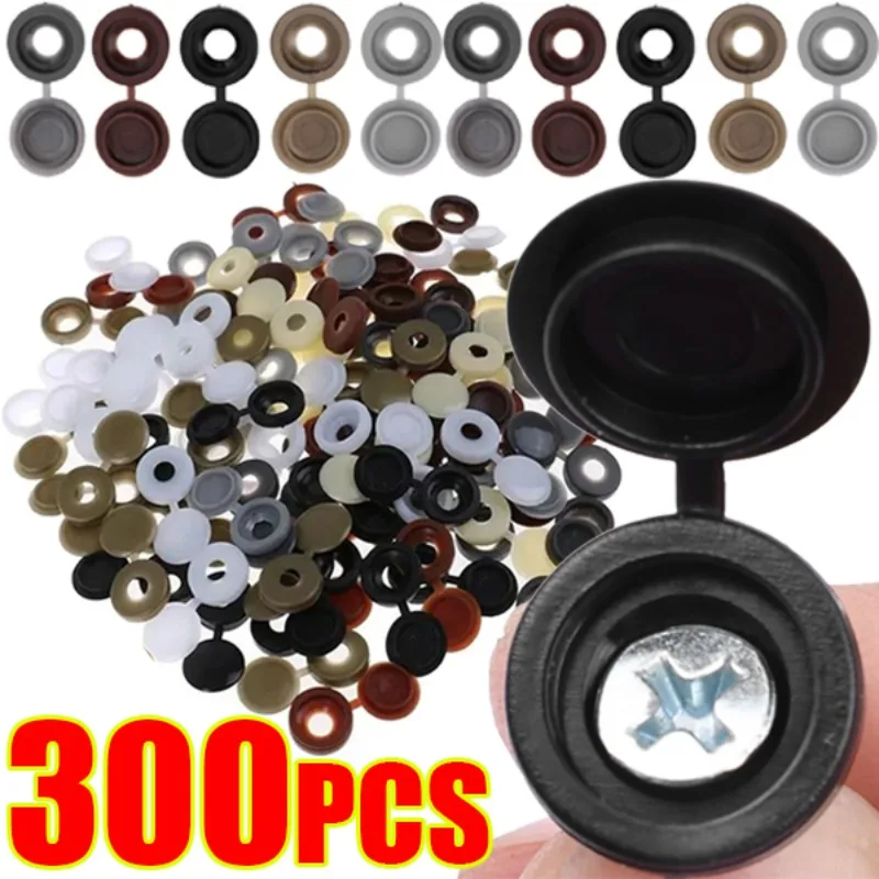 300100PcsNailsScrewCapsPlasticProtectiveCovers7ColorsPhillips