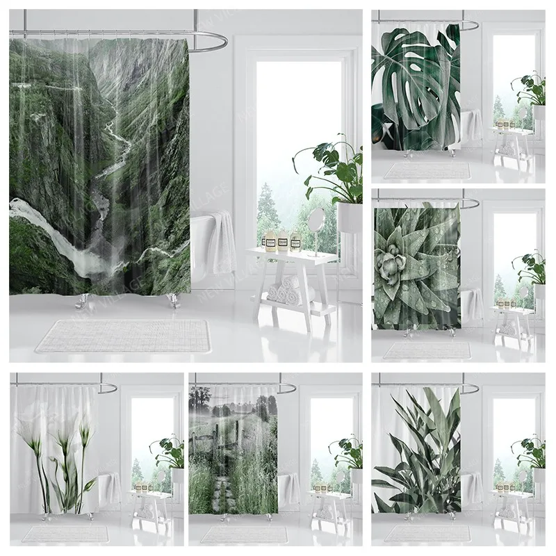 

Waterproof fabric shower curtain Bathroom curtain accessories 180x200 Bath curtain for shower 240*200 nordic boho decor 240x200