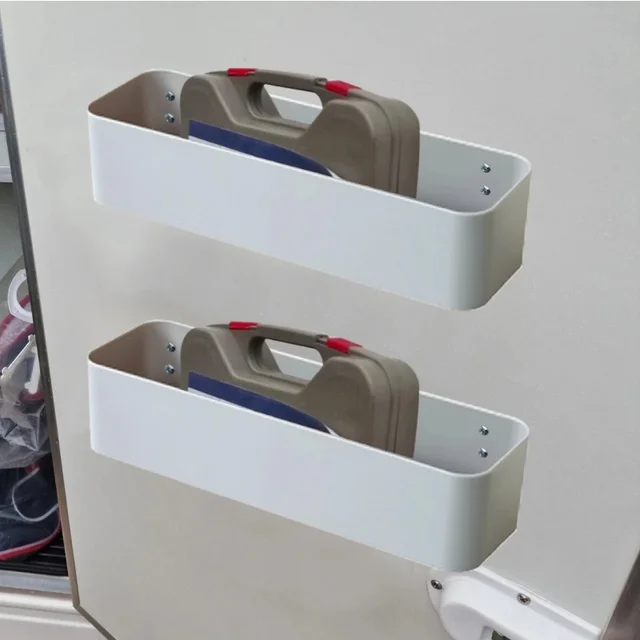 2PC Caravan Camper Van Storage Pocket Boxes For Tool Storage Van Racking Ratchet Strap Universal Fit Stowing Tidying Storage Box 3